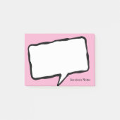 Persoonlijke spraakballon roze Post-it® notities Notes (Voorkant)