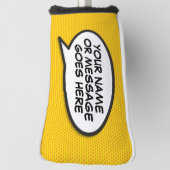 Persoonlijke spraakballon stripboek golfheadcover (Draai 90)
