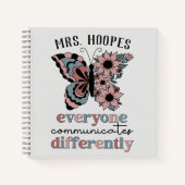 Persoonlijke spraaktaalpatholoog Butterfly Notitieboek (Voorkant)