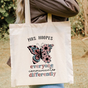 Persoonlijke spraaktaalpatholoog Butterfly Tote Bag
