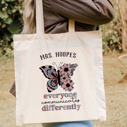 Persoonlijke spraaktaalpatholoog Butterfly Tote Bag