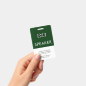 Persoonlijke Spreker Badge Aangepaste Tekst Logo (Handheld)