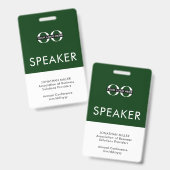 Persoonlijke Spreker Badge Aangepaste Tekst Logo (Voor- en achterkant)