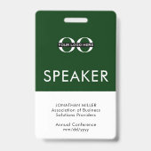 Persoonlijke Spreker Badge Aangepaste Tekst Logo (Achterkant)