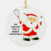 persoonlijke squash-speler, ingebouwd keramisch ornament (Voorkant)