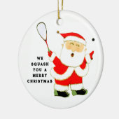 persoonlijke squash-speler, ingebouwd keramisch ornament (Links)