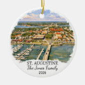 Persoonlijke St. Augustine Versiering Aangepaste F Keramisch Ornament (Voorkant)