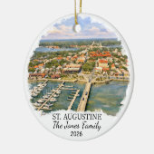 Persoonlijke St. Augustine Versiering Aangepaste F Keramisch Ornament (Links)