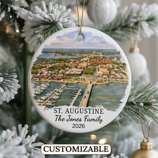 Persoonlijke St. Augustine Versiering Aangepaste F Keramisch Ornament