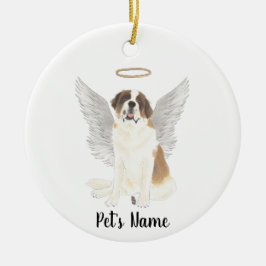 Persoonlijke St. Bernard-herdenkingssteun Keramisch Ornament