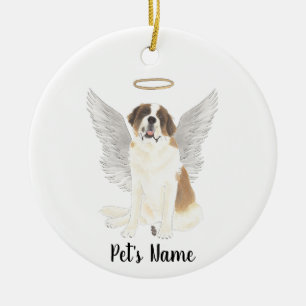 Persoonlijke St. Bernard-herdenkingssteun Keramisch Ornament