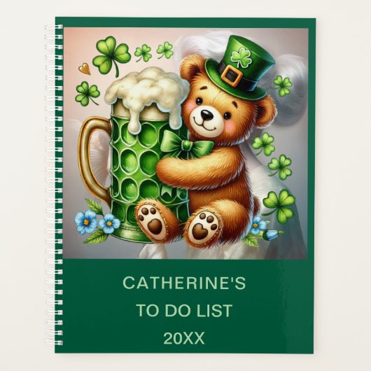 Persoonlijke ST. PATRICK'S DAG BEER AFBEELDING Planner (Voorkant)