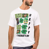 Persoonlijke St Patrick's Day 9 Foto Collage T-shirt (Voorkant)