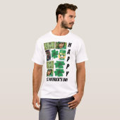 Persoonlijke St Patrick's Day 9 Foto Collage T-shirt (Voorkant volledig)