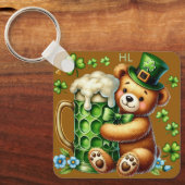 Persoonlijke St. Patrick's Day Beer Sleutelhanger (Voorkant)