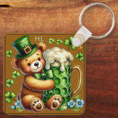 Persoonlijke St. Patrick's Day Beer Sleutelhanger (Achterkant)