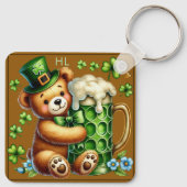 Persoonlijke St. Patrick's Day Beer Sleutelhanger (Achterkant)