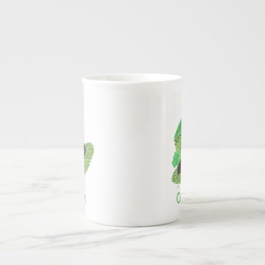 Persoonlijke St-Patrick's Day Bone China Mok (Voorkant)