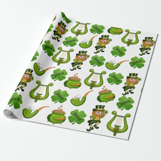 Persoonlijke St. Patrick's Day Cadeaupapier (Uitgerold)