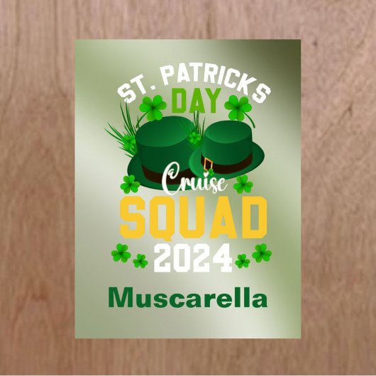 Persoonlijke St. Patrick's Day Cruise Squad Deur Magneet