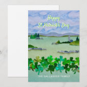 Persoonlijke St Patrick's Day Feestdagenkaart (Voorkant / Achterkant)