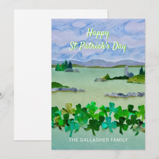 Persoonlijke St Patrick's Day Feestdagenkaart (Voorkant / Achterkant)