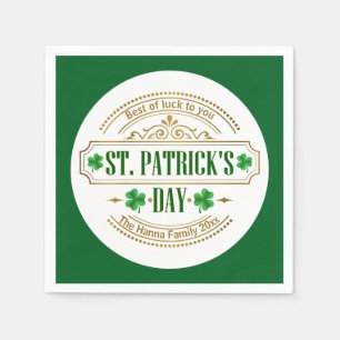 Persoonlijke St. Patrick's Day I Geluk van de Iere Servet