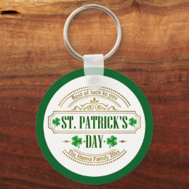 Persoonlijke St. Patrick's Day I Geluk van de Iere Sleutelhanger
