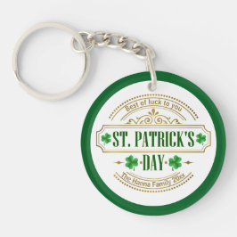 Persoonlijke St. Patrick's Day I Geluk van de Iere Sleutelhanger