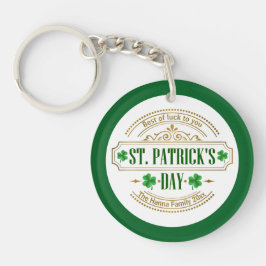 Persoonlijke St. Patrick's Day I Geluk van de Iere Sleutelhanger