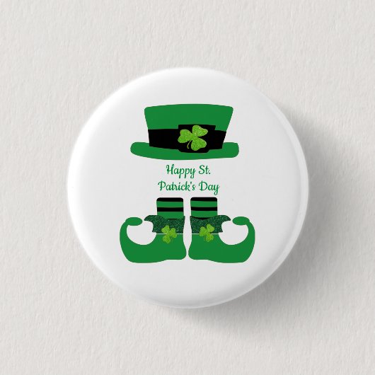 Persoonlijke St. Patrick's Day Ierse Leprechaun Ronde Button 3,2 Cm (Voorkant)