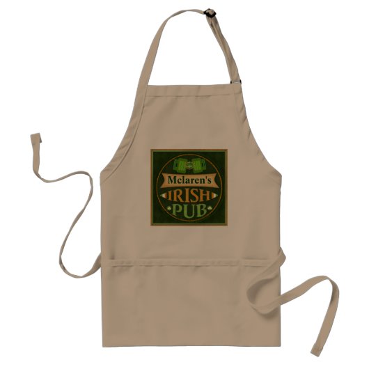 Persoonlijke St. Patrick's Day Irish Pub Apron Standaard Schort (Voorkant)