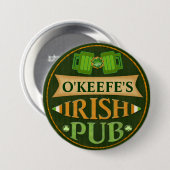 Persoonlijke St. Patrick's Day Irish Pub Button (Voorkant /achterkant)