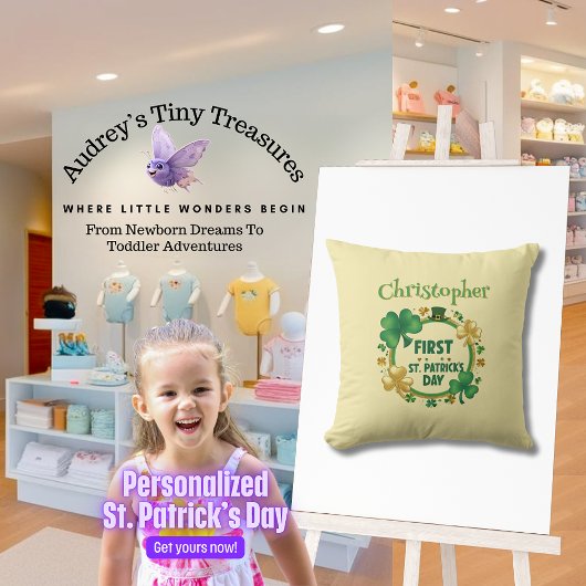 Persoonlijke St. Patrick's Day-kussen voor baby's Kussen
