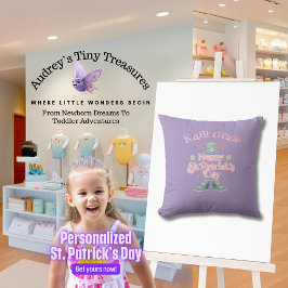 Persoonlijke St. Patrick's Day-kussen voor baby's Kussen