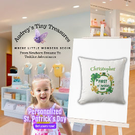 Persoonlijke St. Patrick's Day-kussen voor baby's Kussen
