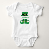 Persoonlijke St. Patrick's Day Leprechaun Romper (Voorkant)