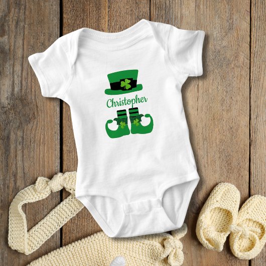 Persoonlijke St. Patrick's Day Leprechaun Romper