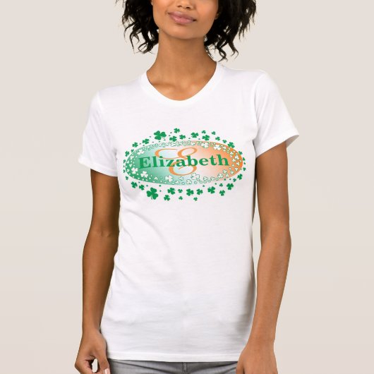 Persoonlijke St Patrick's day, Lucky Shamrock T-shirt (Voorkant)