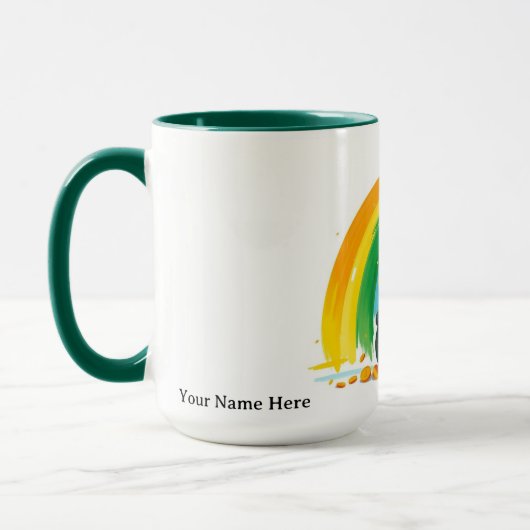 Persoonlijke St. Patrick's Day Pot met Goud Mok (Links)