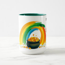 Persoonlijke St. Patrick's Day Pot met Goud Mok