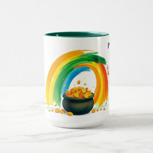 Persoonlijke St. Patrick's Day Pot met Goud Mok