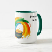 Persoonlijke St. Patrick's Day Pot met Goud Mok (Voorkant rechts)