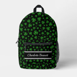 Persoonlijke St. Patrick's Day Shamrock met Parel Bedrukte Rugzak