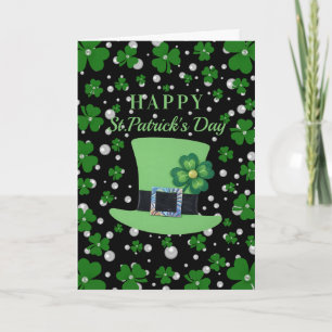 Persoonlijke St. Patrick's Day Shamrock met Parel Kaart