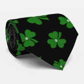 Persoonlijke St. Patrick's Day Shamrock met Parel Stropdas (Opgerold)