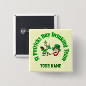 Persoonlijke St. Patrick's Day Vierkante Button 5,1 Cm (Voorkant /achterkant)