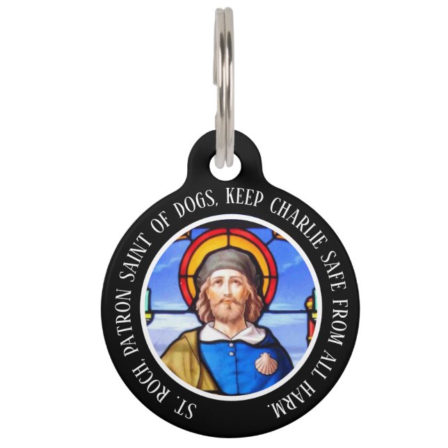 Persoonlijke St. Roch Huisdierpenning (Voorkant)
