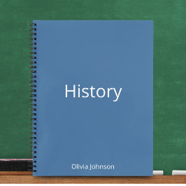 Persoonlijke Staalblauwe Geschiedenis Educatief Notitieboek