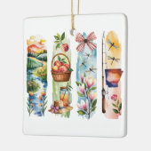 Persoonlijke Staat Aquarel Kerst Ornament – (Links)